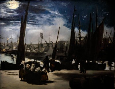 Mondlicht im Hafen von Boulogne von Édouard Manet