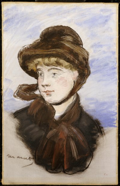 Junges Mädchen mit braunem Hut, 1882 von Édouard Manet
