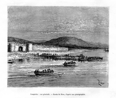 Campeche, Yucatán, Mexiko, 19. Jahrhundert von Edouard Riou