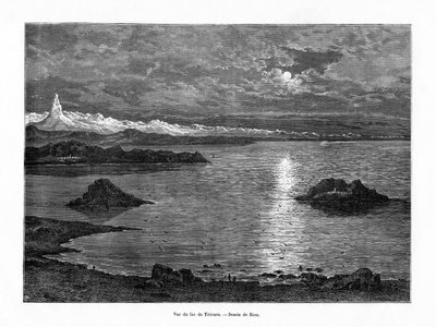 Der Titicacasee, Südamerika, 19. Jahrhundert von Edouard Riou