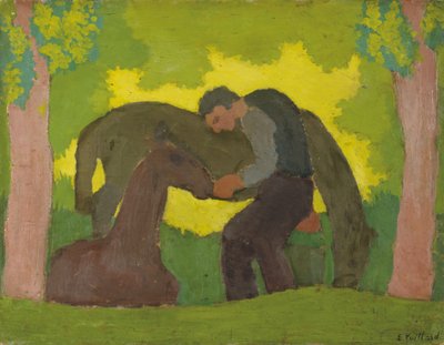 Mann mit zwei Pferden, 1890 von Edouard Vuillard