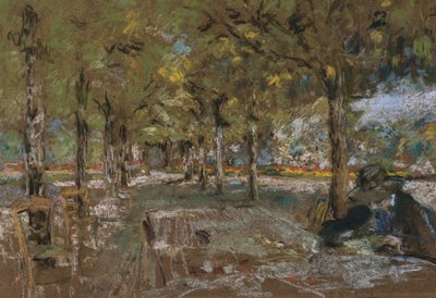 Lesen unter den Bäumen in Amfreville, um 1906 von Edouard Vuillard