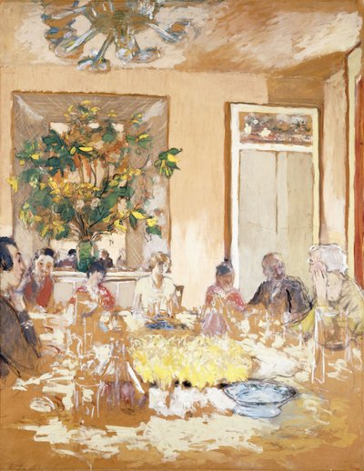 Das Esszimmer im Schloss Clayes, 1938 von Edouard Vuillard
