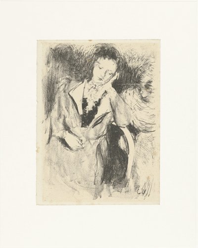 Frau sitzt auf einem Stuhl von Edouard Vuillard