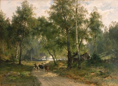 Unter den Birken. Motiv vom Mälaren von Edvard Bergh