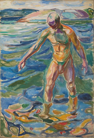 Badender Mann von Edvard Munch
