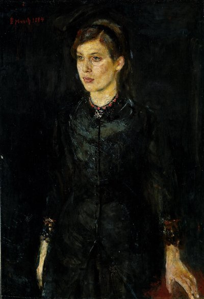 Inger Munch in Schwarz von Edvard Munch