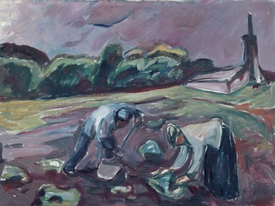 Kartoffeln ernten von Edvard Munch