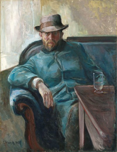 Porträt von Hans Jaeger, 1889 von Edvard Munch
