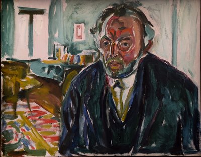 Selbstporträt nach der Spanischen Grippe von Edvard Munch