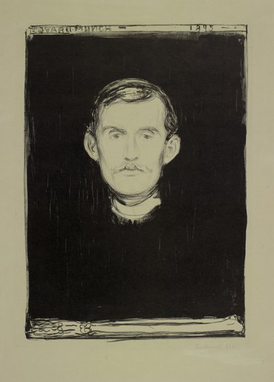 Selbstporträt, 1895 von Edvard Munch