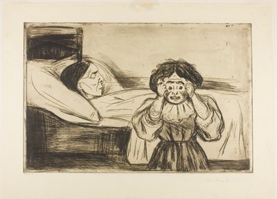 Die tote Mutter und ihr Kind von Edvard Munch