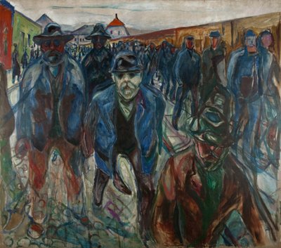 Arbeiter auf dem Heimweg von Edvard Munch