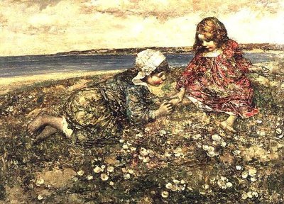 Primeln sammeln von Edward Atkinson Hornel