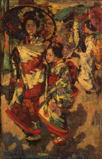 Zwei Geisha-Mädchen von Edward Atkinson Hornel