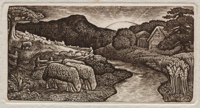 Die Schafe seiner Weide von Edward Calvert
