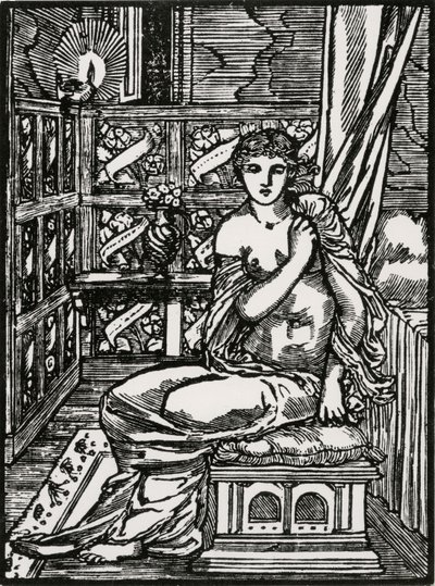 Psyche erwartet Amor von Edward Coley (after) Burne Jones