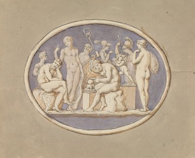 Vulkan und die Götter und Göttinnen von Edward Francis Burney