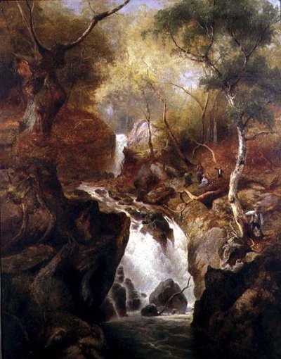 Wasserfall durch einen Wald von Edward Henry Holder