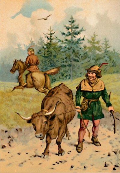 Hans und seine Kuh, 1901 von Edward Henry Wehnert