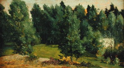 Eine bewaldete Landschaft von Edward John Poynter