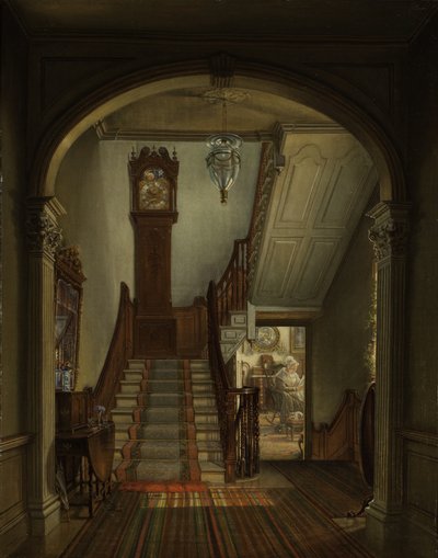 Alte Uhr auf der Treppe, 1868 von Edward Lamson Henry