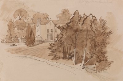 Manor (Knowsley Lane?) von Edward Lear