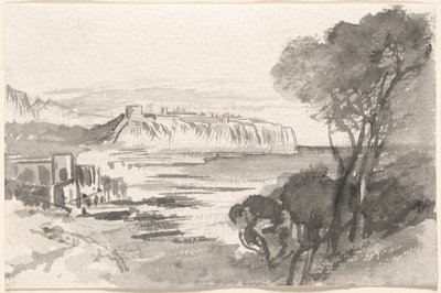 Blick über eine Bucht Monaco, 1884-1885 von Edward Lear