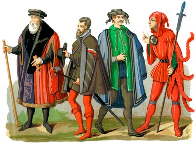Deutsche Trachten, 15.-16. Jahrhundert, 1849 von Edward May