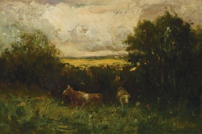 Landschaft mit Vieh von Edward Mitchell Bannister