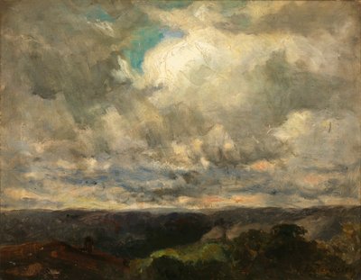 Ohne Titel (Landschaft, bewölkter Himmel) von Edward Mitchell Bannister