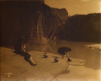 Am alten Brunnen von Acoma von Edward S. Curtis