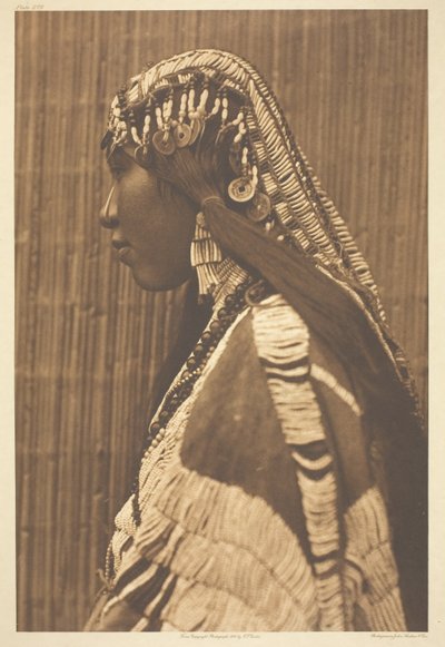 Wishham Mädchen, Profil von Edward S. Curtis