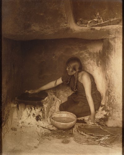 Die Piki-Macherin, Hopi von Edward Sheriff Curtis