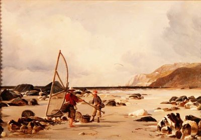Garnelenfischer am Strand von Edward William Cooke