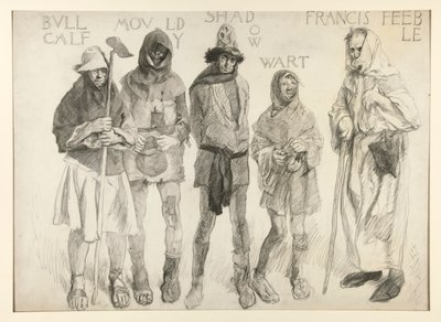 Vor Richter Shallow von Edwin Austin Abbey