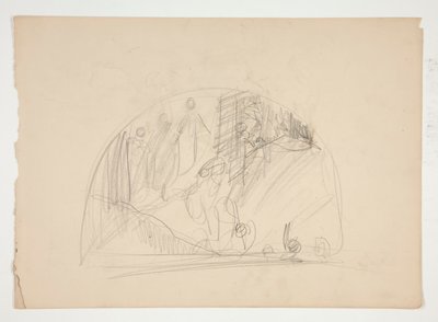 Kompositionsstudie für von Edwin Austin Abbey