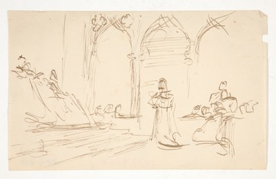 Frühe Studie für von Edwin Austin Abbey