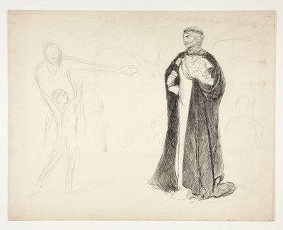 Frühe Studie für König Johann von Edwin Austin Abbey