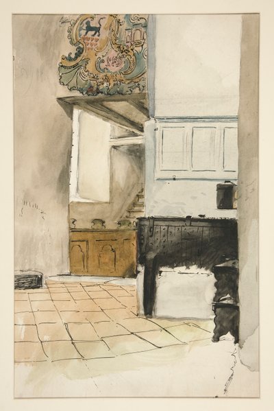 Innenstudie von Edwin Austin Abbey