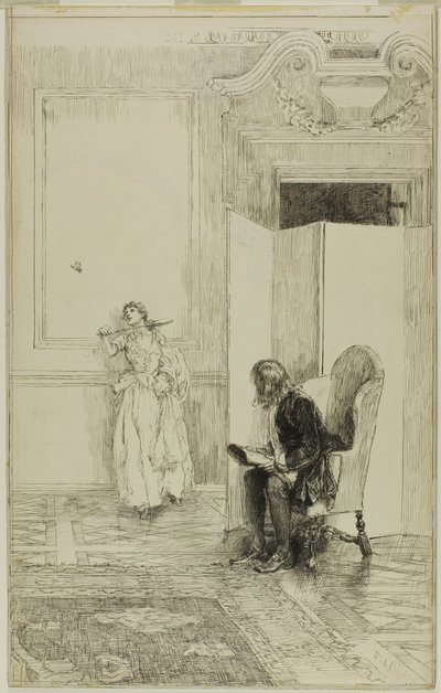 Jetzt kreuzte ein Spiegelbild von Edwin Austin Abbey