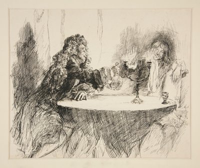 Skizze für Der Edle Patron von Edwin Austin Abbey
