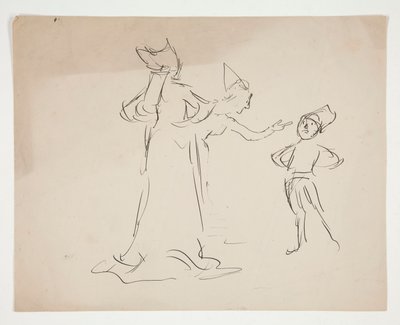 Studie von zwei Figuren, aus Liebe von Edwin Austin Abbey