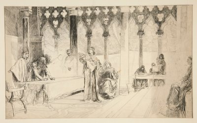 Gerichtsszene, aus Der Kaufmann von Venedig von Edwin Austin Abbey