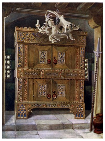 Spätgotischer Schrank, 1910 von Edwin Foley