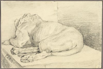 Liegender Löwe, von hinten von Edwin Henry Landseer
