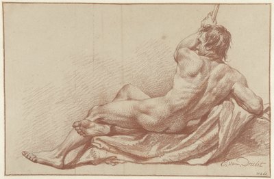 Liegender Akademieakt von Egbert van Drielst