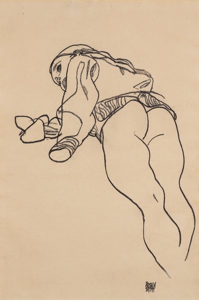 Liegend, 1918 von Egon Schiele