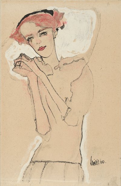 Porträt einer Frau, 1910 von Egon Schiele