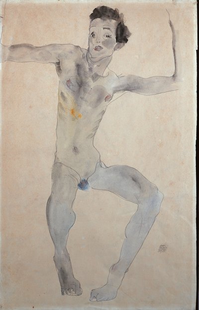 Selbstporträt, 1911 von Egon Schiele